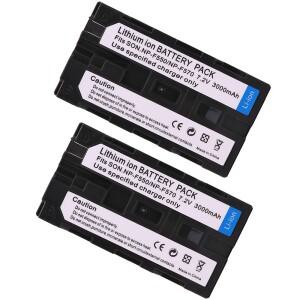 소니 NP F550 디지털 카메라 리튬 이온 배터리 NP-F550 대형 Bateria 용 2x7.2V 3000 mAh 충전식