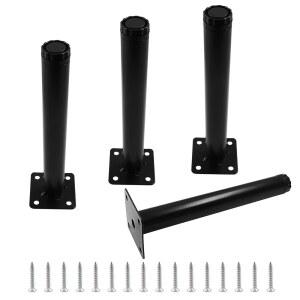 테이블 책상 의자 소파 선반을 위한 Rierdge 4개 8u201D/200mm 금속 가구 다리 블랙 조절 가능 지지대