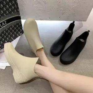 [라일리] Rly 여성 베이직 레인부츠 숏 장화 미들 기장 장마철