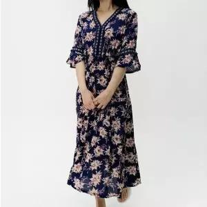 [라일리여성의류] Rly 여름 여성 꽃무늬 패턴 여성 휴양지 원피스 맥시