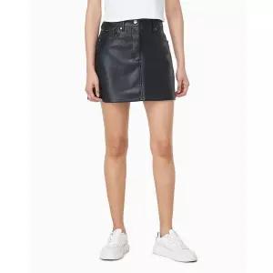 (백화점상품)Calvin Klein Jeans 여성 폭스 레더 5포켓 미니 스커트(44D622G)152240