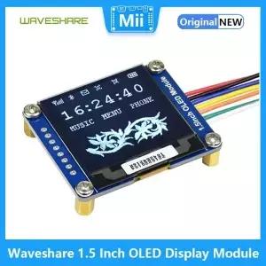 Waveshare OLED 디스플레이 모듈 128x128 픽셀 16 비트 그레이 레벨 SPI I2C Arduino Raspberry Pi STM32