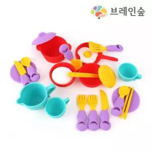 소프트 실리콘 소꿉놀이 장난감 식기세트 조카선물 감성발달 어린이집완구 영유아용