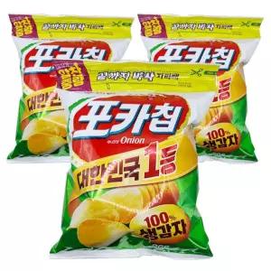 포카칩 어니언 지퍼백 266g x 3개