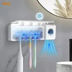 UV 칫솔 홀더 LED 디스플레이가 있는 충전식 빠른 건조 살균기 벽걸이형 자동