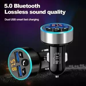 FM 송신기 모듈레이터 차량용 MP3 플레이어 음악 무선 블루투스 5.0 USB 고속 충전기 자동 Aux 라디오