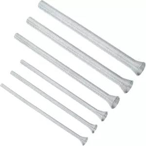 uxcell 6Pcs 구리 튜브용 스프링 벤더 세트 OD 4 3/8 2 5/8 3/4 굽힘 나선형 알루미늄 실버