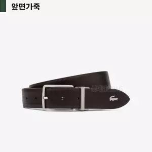 백화점 라코스테 RC4097M56G 엘레강스 양면 펀칭가죽벨트 회전형 클램프M84다크브라운 JS
