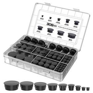 305PCS 원형 구멍용 플라스틱 플러그 9 사이즈 나일론 구멍 1/5