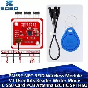 1 5PCS 1Set PN532 NFC RFID 무선 모듈 V3 사용자 키트 리더기 모드 IC S50 카드 PCB Attenna I2C IIC SPI