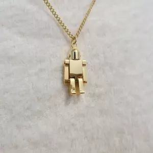 [노블른] 써지컬스틸 골드 도금 로봇 팬던트 목걸이 (8794059A)