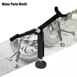 노동 절약 오토바이 잭 킥 스탠드 휠 지원 사이드 스윙 암 트 터 프레임 For Harley Touring BMW Honda