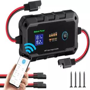 12/24V LiFePO4 젤 AGM FLD SLD 리튬 배터리용 20A 12V/24V MPPT 무선 태양광 충전 컨트롤러 Batteria 전력