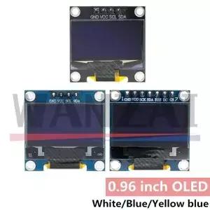 0.96 OLED SPI/IIC I2C 화이트/블루/옐로우 인치 모듈 128x64 LCD LED 디스플레이 arduino용