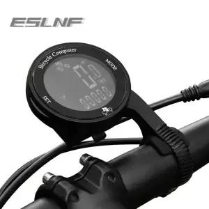 ESLNF 무선 자전거 컴퓨터 주행 거리계 다기능 LCD 화면 사이클링 속도계 산악