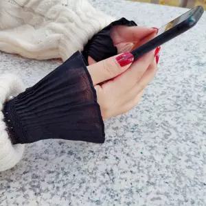 소매 페이크카라 커프스 레이어드 페이크 쉬폰 레이스