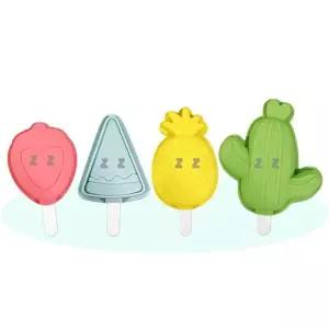 고품질 TBZ IS-M 페어 실리콘 아이스크림 모양틀 4P 모양틀 얼음바 아이스크림틀 아이스틀 WFMTB4D