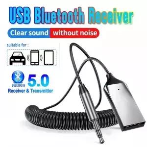 자동차 태블릿 블루투스 수신기에 대 한 AUX 어댑터 동글 케이블 5.0 USB 3.5mm 잭 스피커 오디오 음악