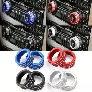 2pcs 자동차 에어컨 사운드 노브 커버 인테리어 장식 BMW 3 시리즈 20052013 E90 E91 E92 E93 320i 325i