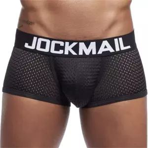 JOCKMAIL 메쉬 로우 웨이스트 남성 속옷 복서 팬티 쇼트