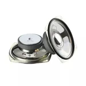 2Pcs 3 인치 78MM 8 옴 5W 스퀘어 스피커 음성 방송을위한 미드 레인지 방수 투명 필름 DIY 블루투스