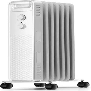 휴대용 전기 라디에이터 히터 3가지 열 설정 조절 가능한 온도 조절기 과열 및 실내용 팁오버 보호 기능이