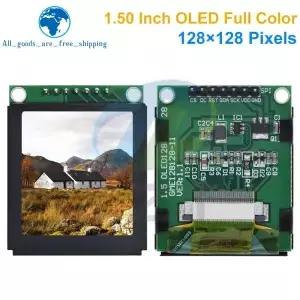풀 컬러 OLED 스크린 LCD LED 디스플레이 모듈 SPI 직렬 포트 인터페이스 SSD1351 컨트롤러 128x128 1.5