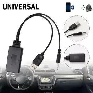 BMW E90 E91용 차량 블루투스 오디오 케이블 어댑터 3.5mm Aux 연결 및 USB 지원 무선 음악 수신기