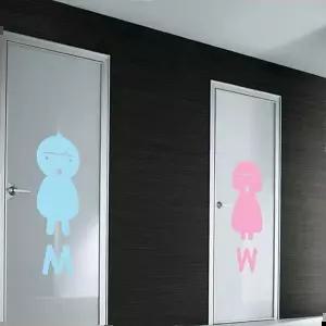 화장실표시 그래픽스티커 MW남자여자 화장실남녀 (대형) WBWG158