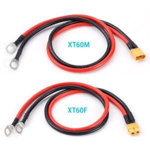 차량용케이블밴드 XT60 M8 아일렛 터미널 플러그 커넥터 케이블 50cm 10AWG RC ESC 충전기 측면 전원 Lipo