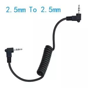 2.5mm 오디오 케이블 이중 직각 코일 잭 2.5 수 Aux 3극