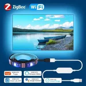 스마트 LED 스트립 조명 RGB 5050 투야 와이파이 지그비 전화 제어 USB 리본 테이프 TV 백라이트 룸 홈