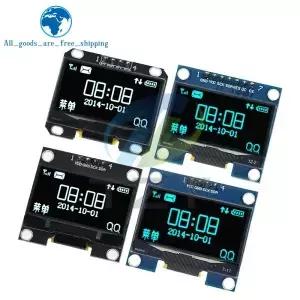 TZT OLED LCD LED 디스플레이 모듈 1.3 인치 SPI/IIC I2C 통신 화이트 및 블루 컬러 128x64