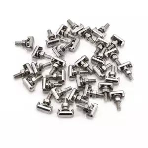 2pcs 6mm 자동차 배터리 수정 T볼트 그로멧 교체 스테인레스 스틸 산 모양의 고정 나사 일반 너트 CN