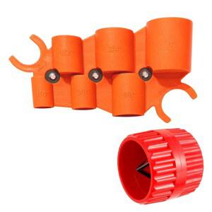 HUAREW 1/4'' - PVC PPR CPVC 황동 알루미늄 파이프용 1/8'' 깊이 게이지 및 파이프 버 제거 도구 키트 ~ 1-5 / 8'' 내부 외부 리머 튜브 챔퍼