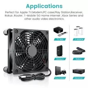 USB 전원 컴퓨터 PC 케이스 팬 라우터 TV 용 120mm 5V 자동 섀시 쿨러 고양이 냉각 나사 보호 네트 12cm