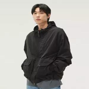 리 나일론 윈드브레이커 블랙