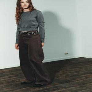 ZARA JEANS TRF EXTRA WIDE LEG TIRO ALTO - 브라운 4060/226/700