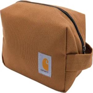 Carhartt Durable Travel Kit, 방수 세면도구 가방으로 필수품을 정리하세요, 브라운