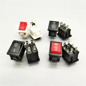 5pcs KCd1 2piin 3 핀 6 보트 자동차 로커 스위치 6A / 10A 250V 125VAC 버튼 선박 유형
