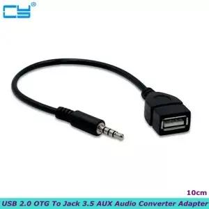 15cm USB 2.0 3.5mm AUX 오디오 컨버터 어댑터 남성여성 차량용 MP3 스피커 플래시 드라이브용