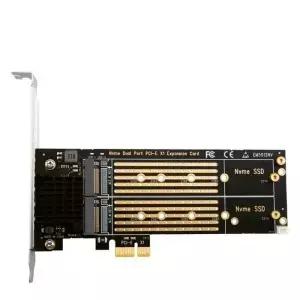 카드 추가 PCIeM2 어댑터 PCIe X1 2포트 M 키 SSD 변환기 M.2 PCI Expss 확장 라이저