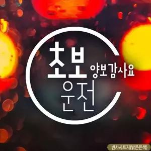 초보운전 양보감사요 자동차스티커 차량스티커 차스 반사 반사스