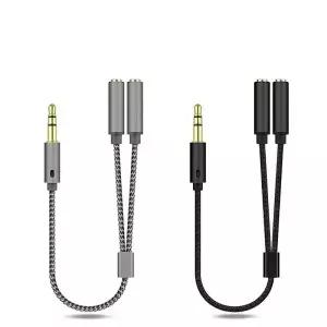 이어폰 커넥터 3.5mm 오디오 분배기 Y 잭 1 남성 2 여성 M/F 스테레오 어댑터 액세서리