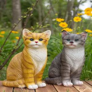 고양이 조각 조각상 소품 모형 장식품 입상 야외