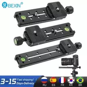 노달 슬라이드 연장 더블 더브 매크로 레일 RRS Arca 스위스 촬영용 긴 퀵 릴리스 플레이트 클램프 어댑터