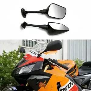 2pcs 블랙 왼쪽 오른쪽 오토바이 후면보기 CBR600RR 2003 2004 2005 2006 2007