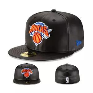 New Era 뉴에라 뉴욕 닉스 PU 피티드 햇 NBA 공식 팀 블랙 인조 가죽 캡