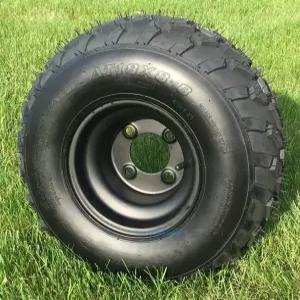 RXAL 18x8-8 올터레인 골프 카트 타이어 및 8인치 블랙 스틸 휠 콤보 - 4종 세트
