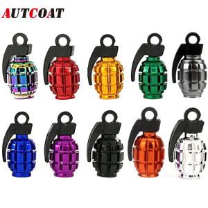 AUTCOAT 4 개/대 범용 자동차 트럭 MOTOCYCLE 휠 타이어 밸브 캡 자전거 공기 커버